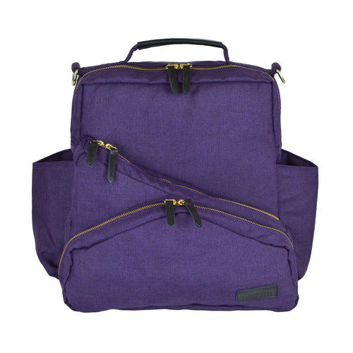 Out & About Purple Convertible Backpack Diaper Bag Front