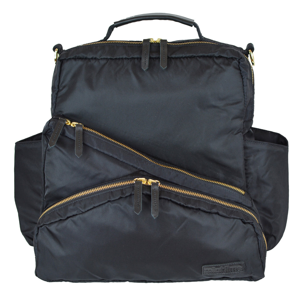 Out & About Black Convertible Backpack Diaper Bag Front