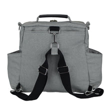 Out & About Gray Convertible Backpack Diaper Bag Backpack Back