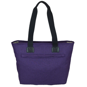 Toting & Doting Purple Tote Diaper Bag Back