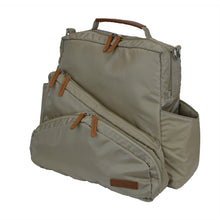 Out & About Tan Convertible Backpack Diaper Bag Side