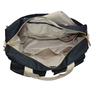 All Aboard Black Unisex Diaper Bag Packed