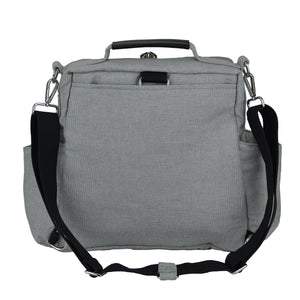 Out & About Gray Convertible Backpack Diaper Bag Crossbody Back