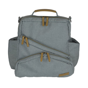 Out & About Gray Convertible Backpack Diaper Bag Front