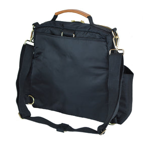 Out & About Black Convertible Backpack Diaper Bag Crossbody Back